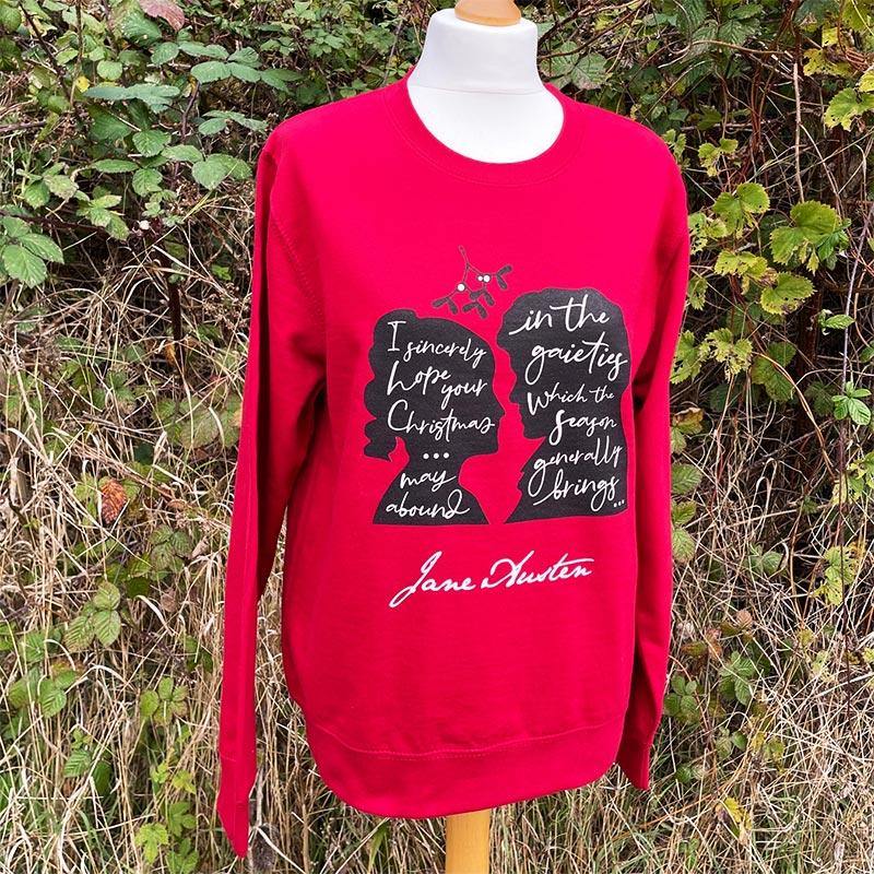 Jane Austen Christmas Sweater - Red | Exclusive Collection