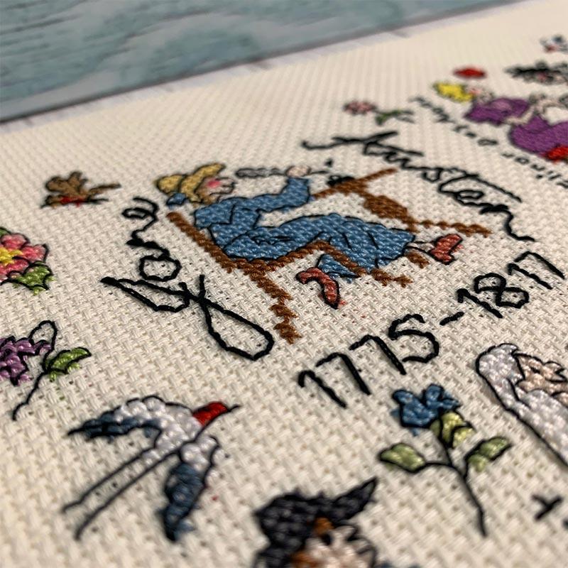 Jane Austen Counted Cross Stitch Kit - JaneAusten.co.uk