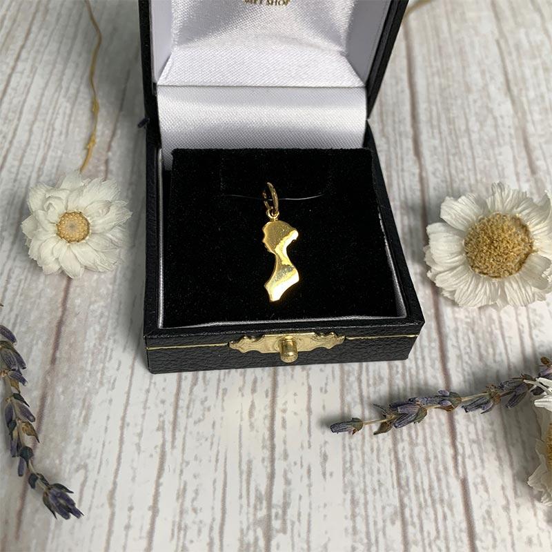Jane Austen Silhouette Charm Pendant - 9ct Gold | Exclusive Collection