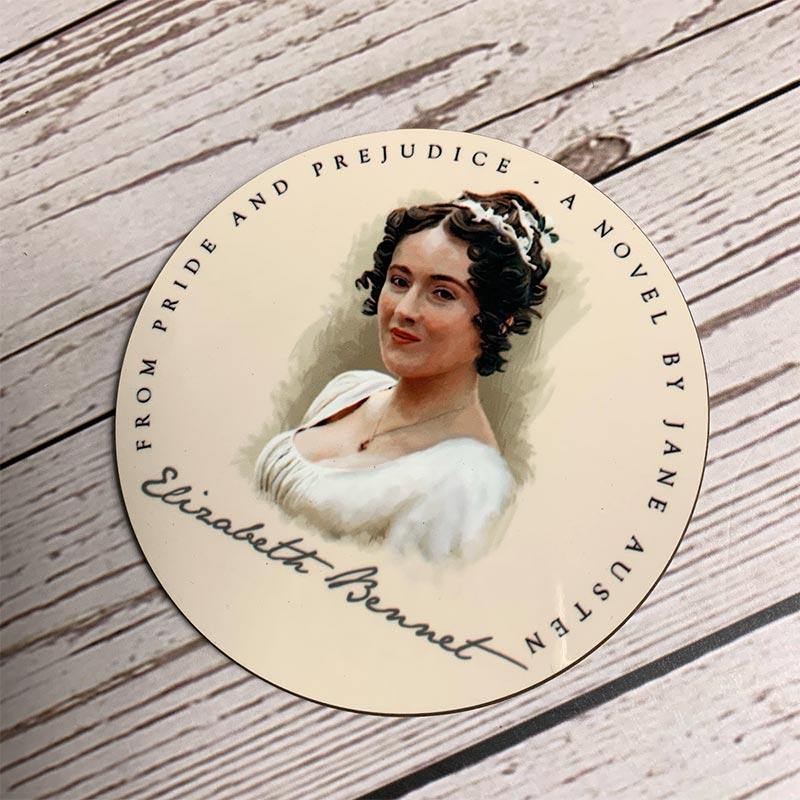 Set of 6 Jane Austen's Heroines Coasters - JaneAusten.co.uk