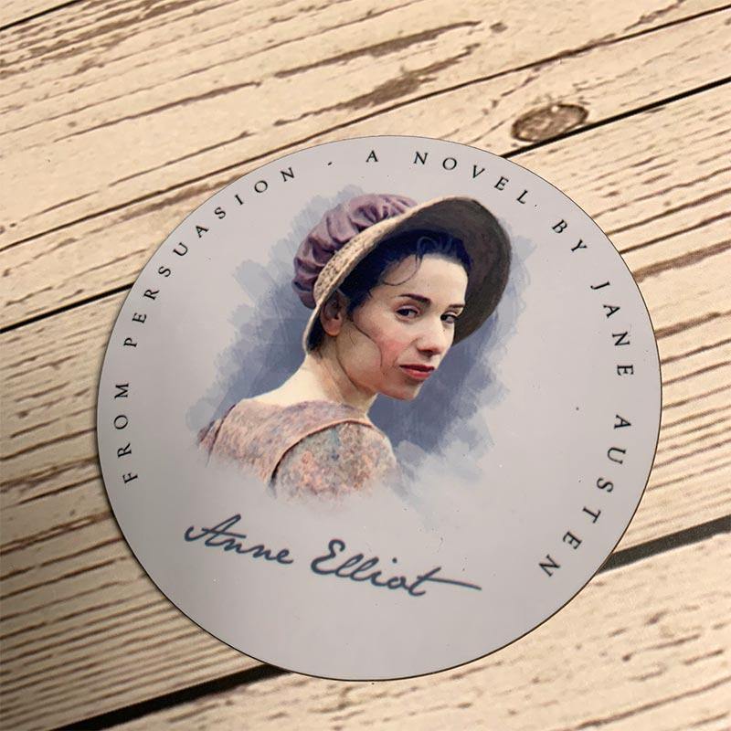 Set of 6 Jane Austen's Heroines Coasters - JaneAusten.co.uk