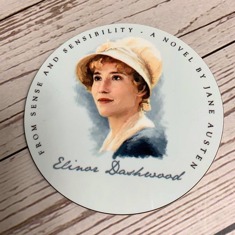 Set of 6 Jane Austen's Heroines Coasters - JaneAusten.co.uk