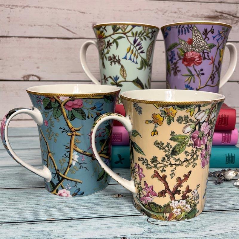 William Kilburn Mugs - Set of 4 Watercolour Designs - Jane Austen Gifts