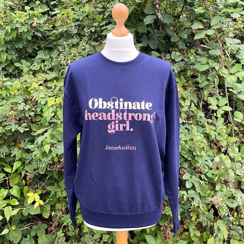 Jane Austen Sweater - 'Obstinate, Headstrong Girl'