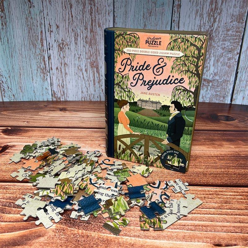 Pride and Prejudice Puzzle and cover made to look like a book