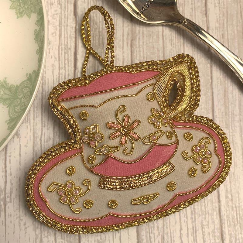 Hand Crafted Regency Teacup Decoration - JaneAusten.co.uk