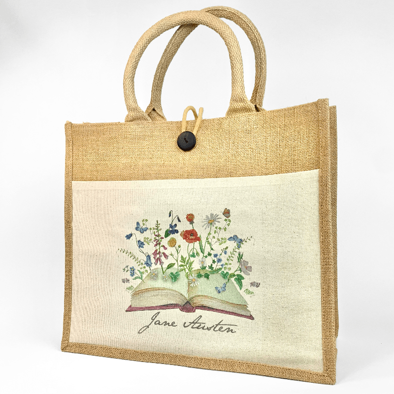 Hessian book bag hotsell